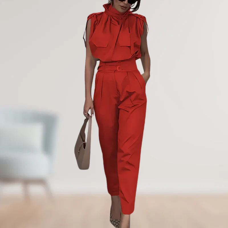 Reinhild - Conjunto De Dos Piezas De Blusa y Pantalón