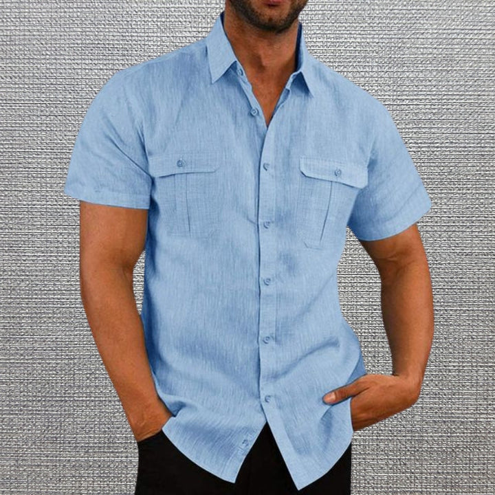 Darius - Camisas De Manga Corta Con Dos Bolsillos En El Pecho