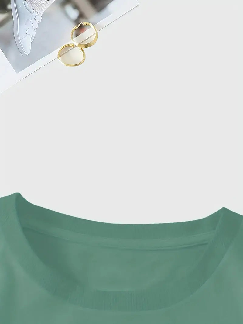 Aimilia - Elegante Camiseta De Manga Corta Con Estampado Floral