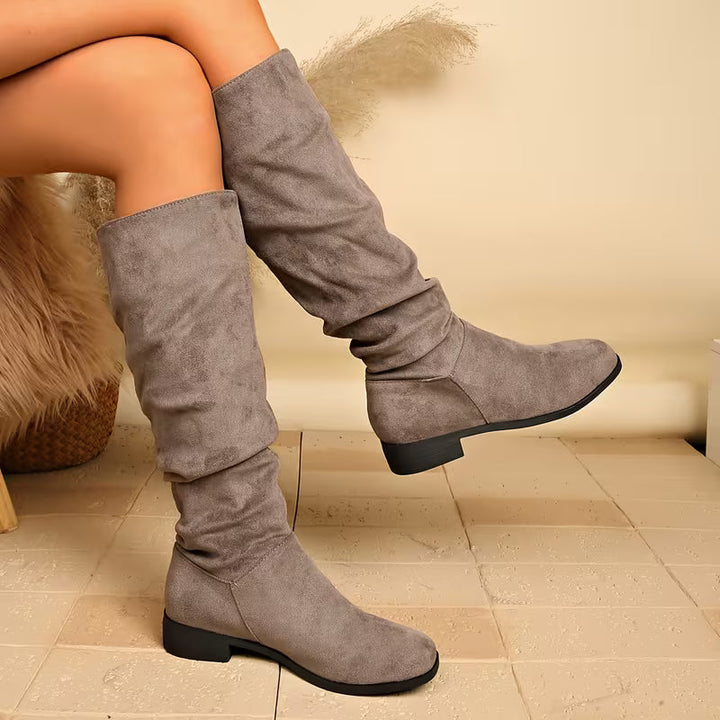 Joliza - Botas Holgadas Hasta La Mitad De La Pantorrilla Con Tacón Bajo