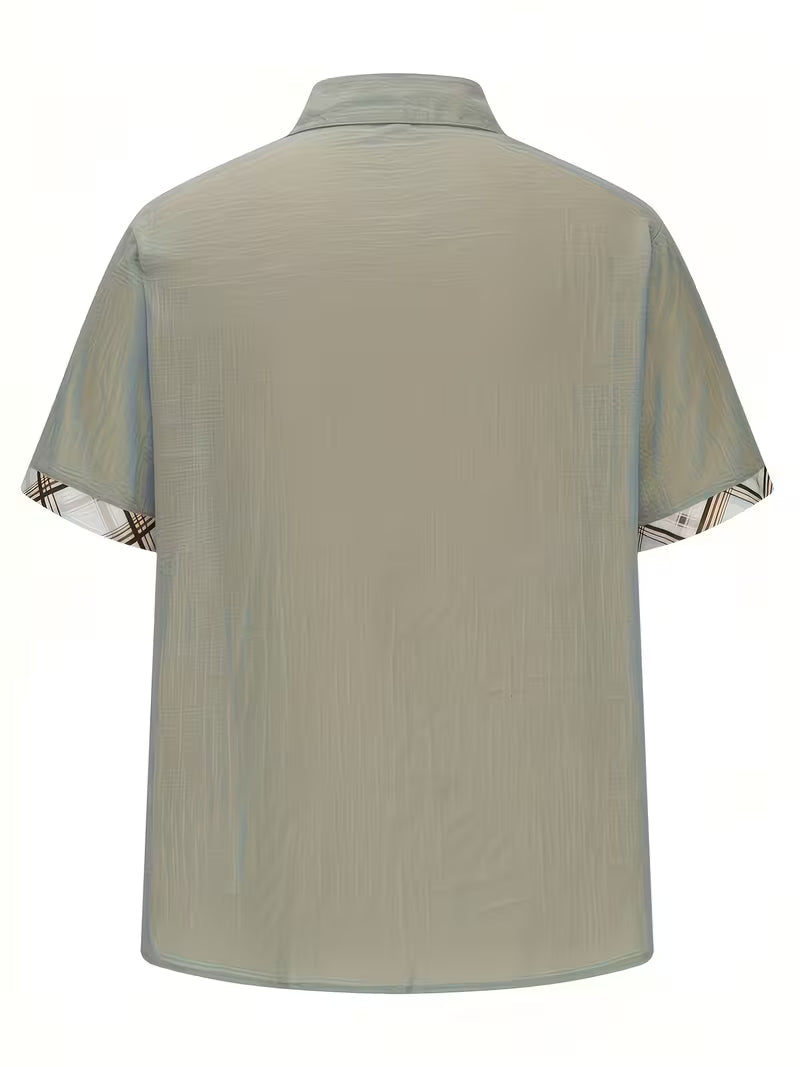 Kolby - Camisa a Cuadros De Patchwork Con Bolsillo