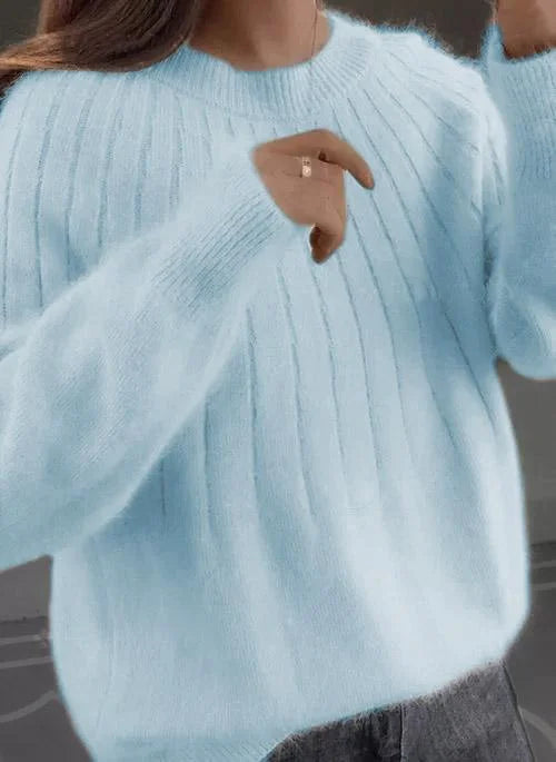 Shereen - Jersey Mullido De Cuello Redondo