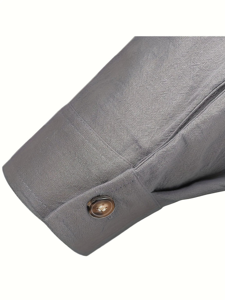 Shayne - Camisa Ligera De Algodón Y Lino Con Mangas Largas