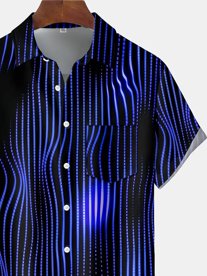 Ludwig - Camisa Informal Con Estampado De Rayas Artísticas