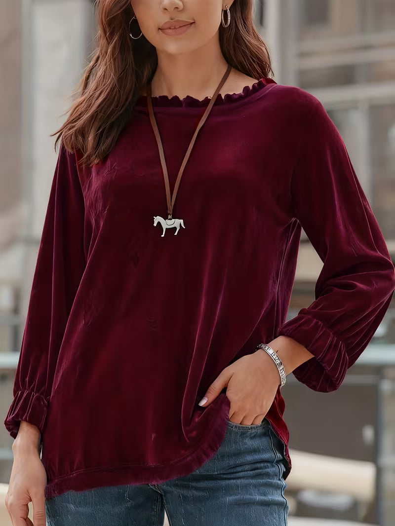 Petunia - Top Holgado De Terciopelo