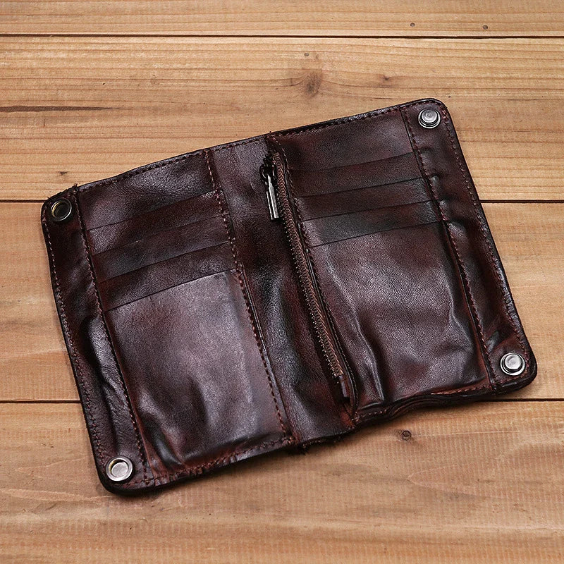 EliteHide - Cartera De Cuero Con Ranuras Para Varias Tarjetas Hecha a Mano