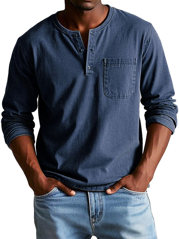 Neil - Camisa Vintage De Manga Larga