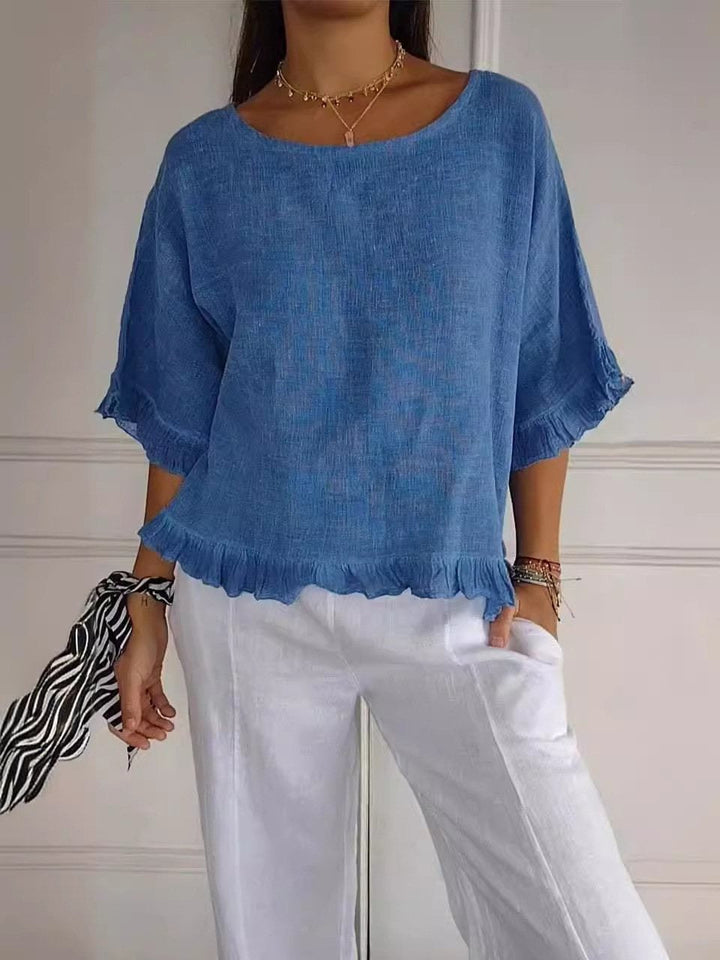 Pierrette - Elegante Blusa De Algodón