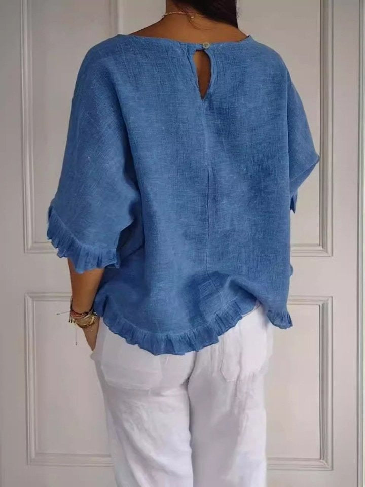 Pierrette - Elegante Blusa De Algodón