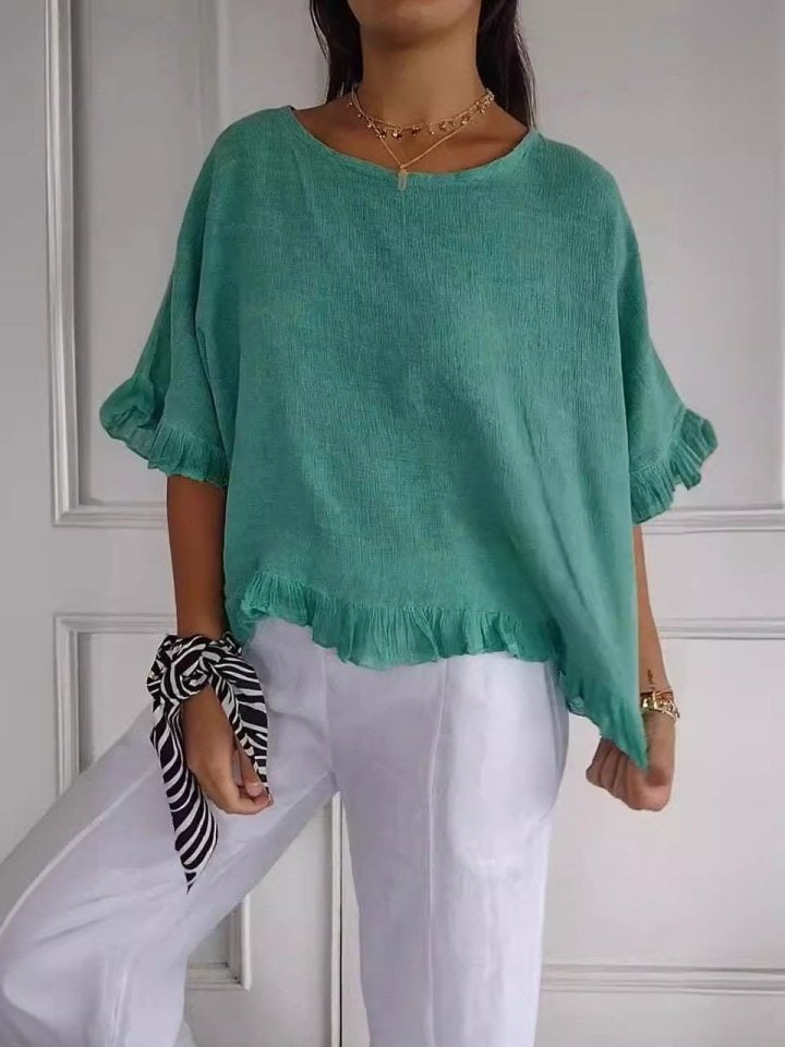 Pierrette - Elegante Blusa De Algodón