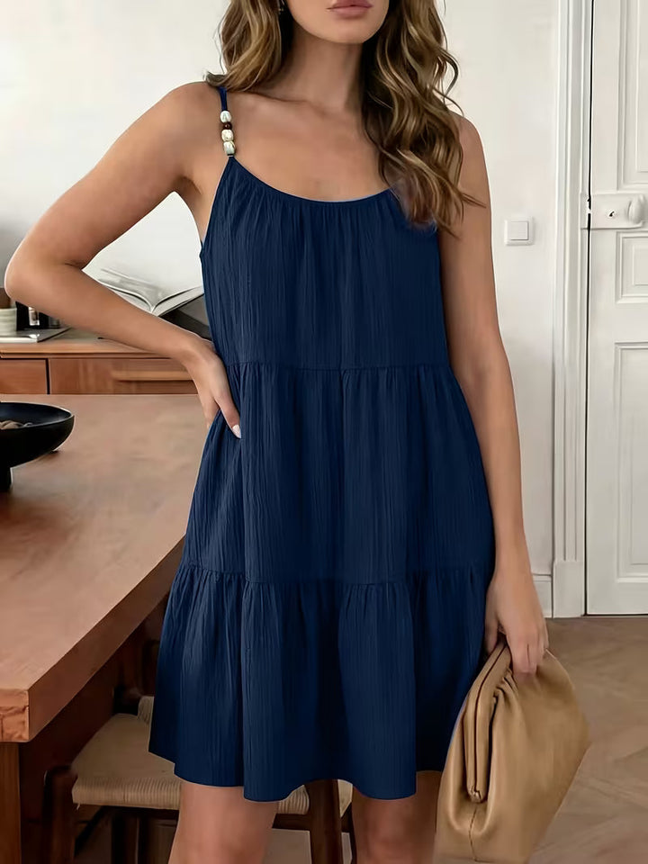 Masley - Vestido Mini Holgado Con Tirantes Finos