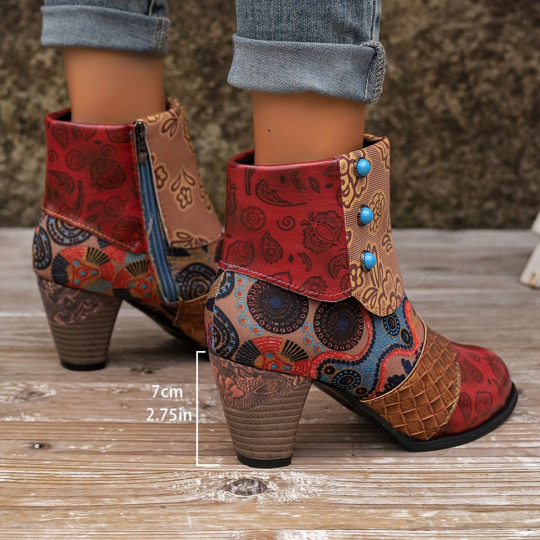 Marylin - Botas Cortas Con Tacón Grueso