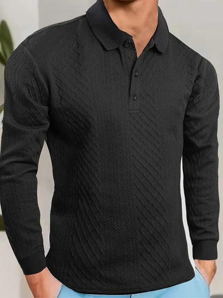 Benoit - Camiseta Texturizada Lior Con Cuello Jacquard