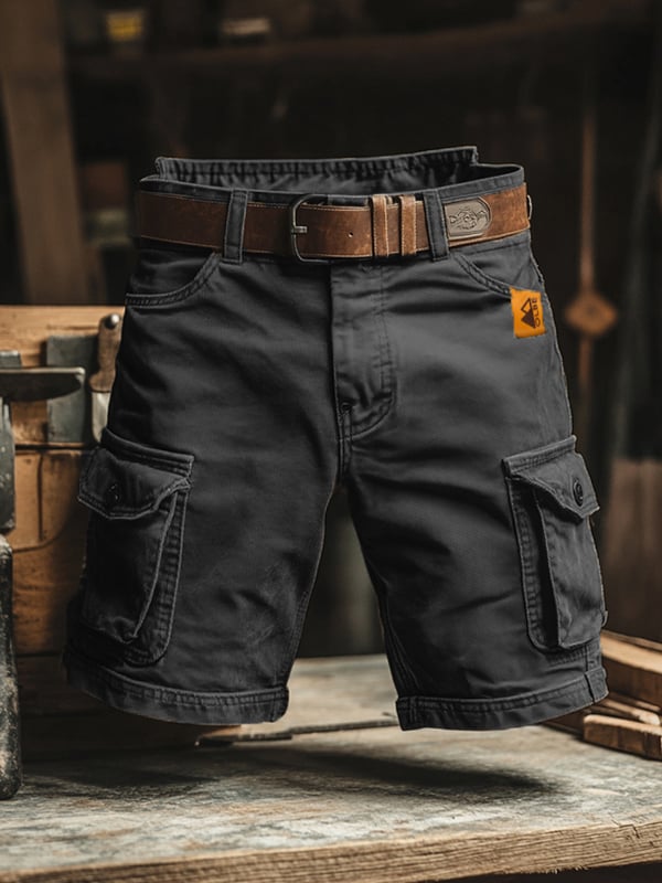 Novak - Pantalones Cortos Cargo Retro Con Múltiples Bolsillos