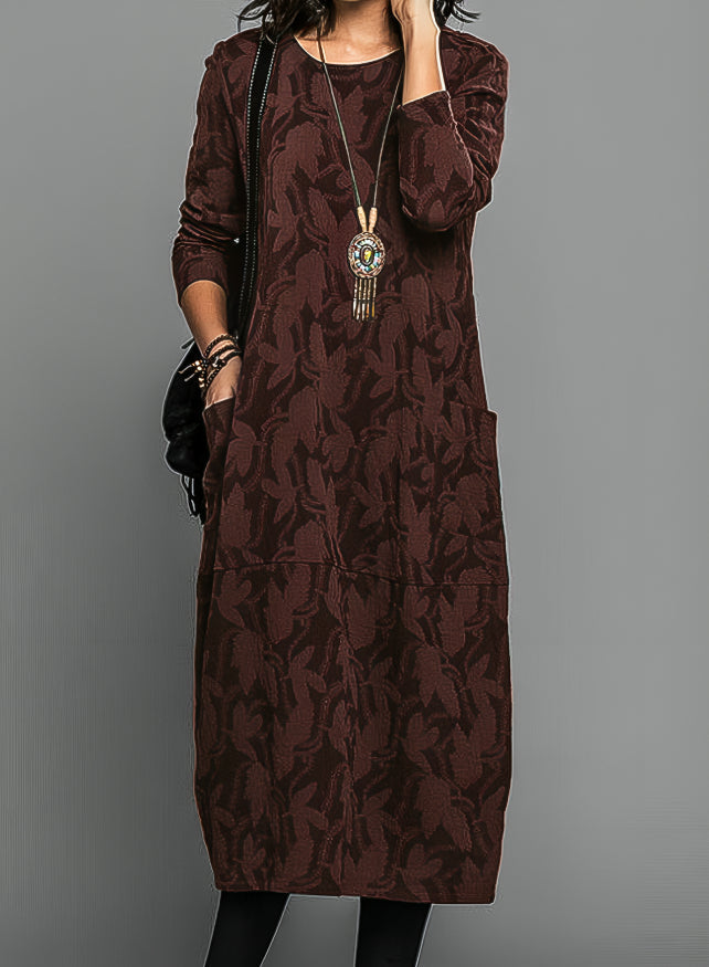 Corina - Vestido Casual De Invierno Con Cuello Redondo