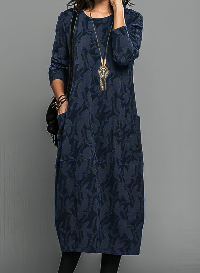 Corina - Vestido Casual De Invierno Con Cuello Redondo