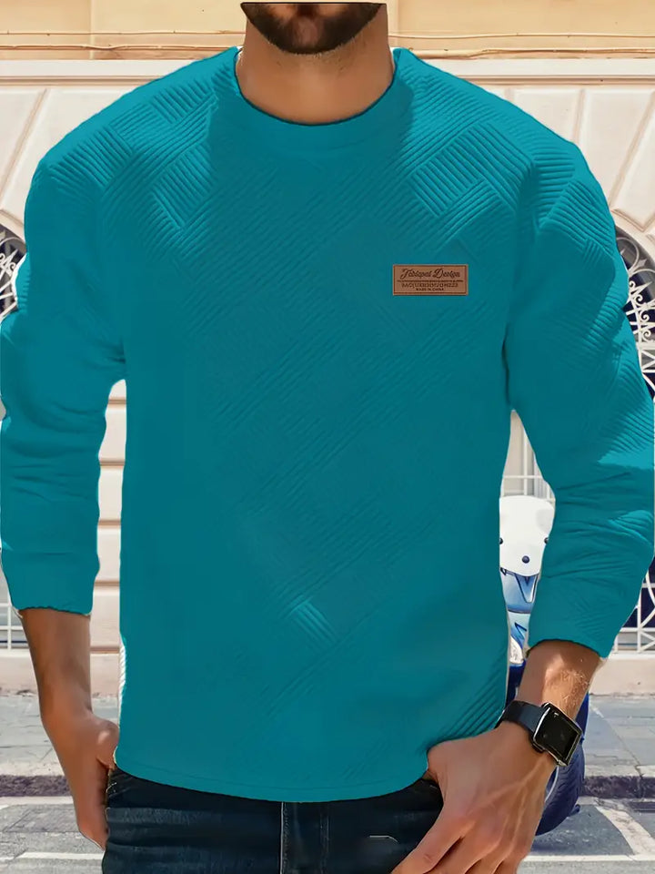 Malinga - Sudadera Informal Con Estampado Geométrico y Manga Larga