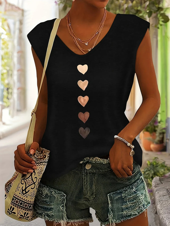 Nichole - Camisa Con Estampado De Corazón