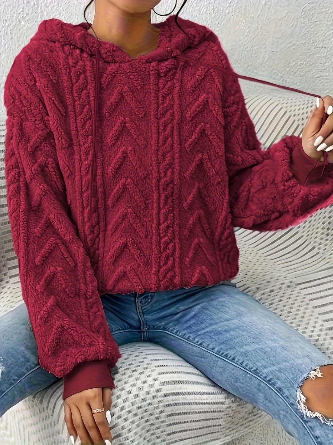 Andrine - Manga Larga Con Capucha Chaqueta