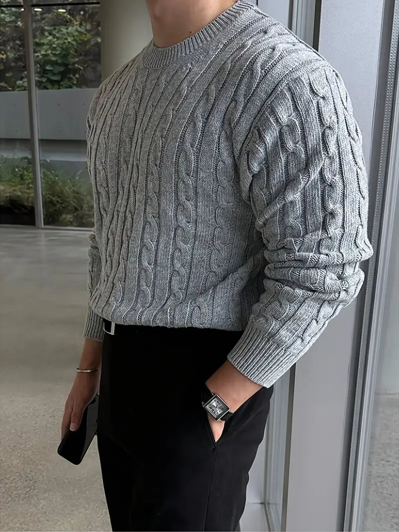 Mergim - Jersey De Manga Larga De Punto Informal