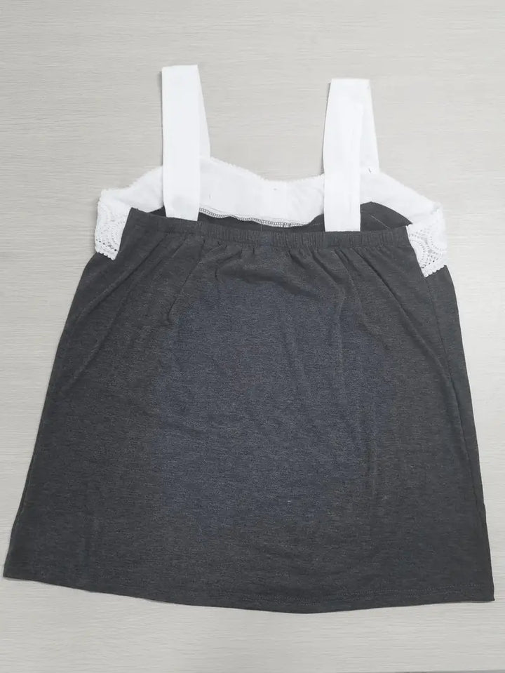 Malinda - Sin Mangas Top Con Botones