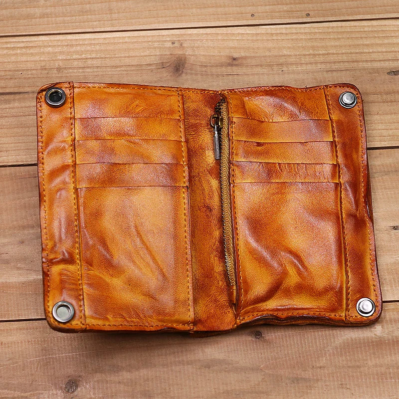 EliteHide - Cartera De Cuero Con Ranuras Para Varias Tarjetas Hecha a Mano