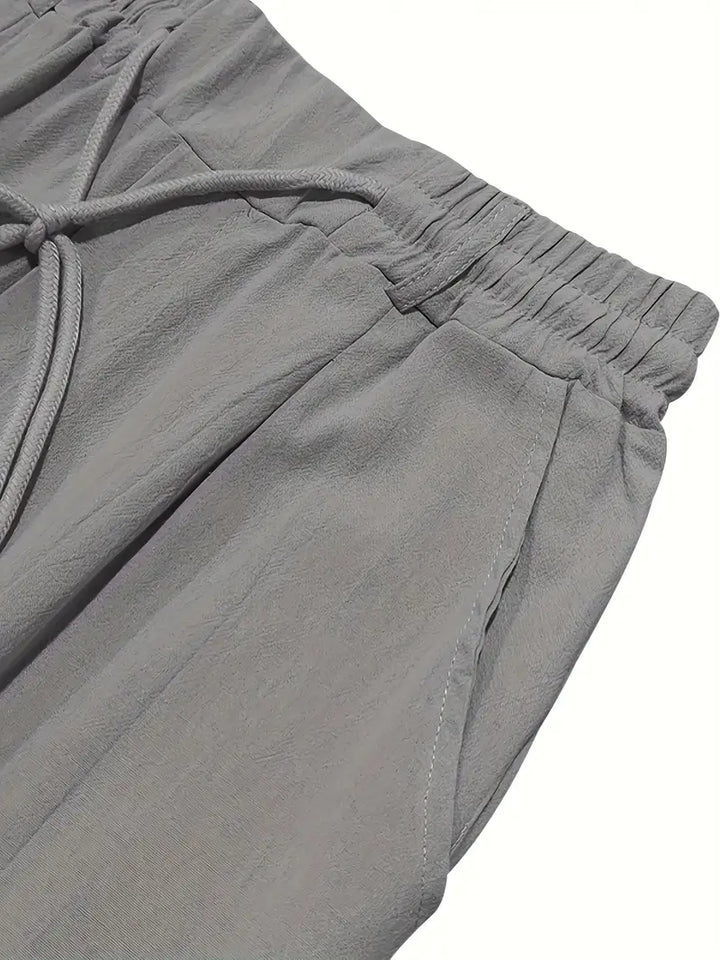 Nichols - Pantalón Holgado De Lino Con Cordón Ajustable