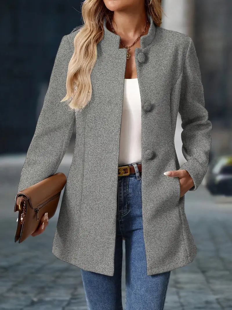 Enrietta - Blazer Elegante De Botonadura Sencilla