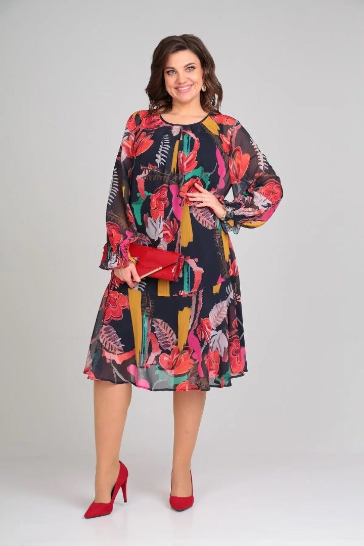 Vinoshika - Vestido Floral Elegante