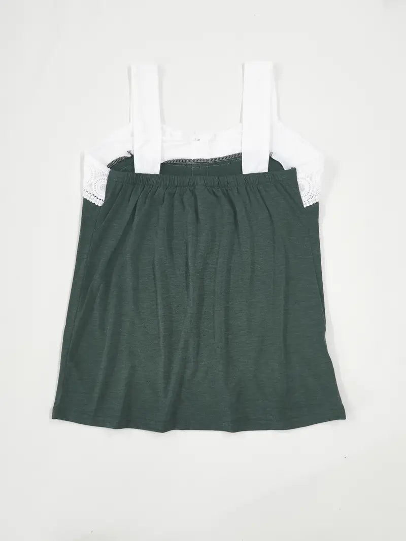 Malinda - Sin Mangas Top Con Botones