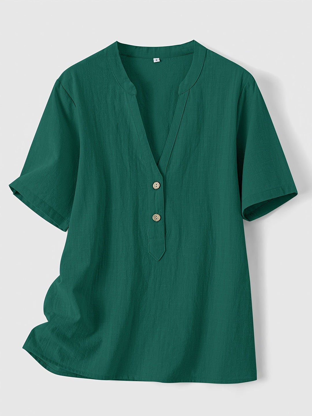 Sharron - Elegante Blusa Con Cuello En V y Botones