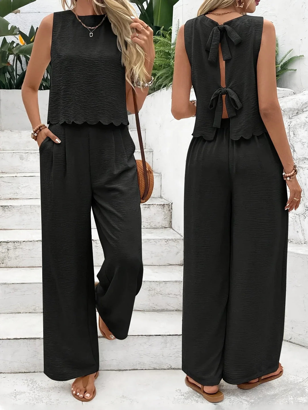 Raya - Elegante Conjunto De Dos Piezas Sin Mangas