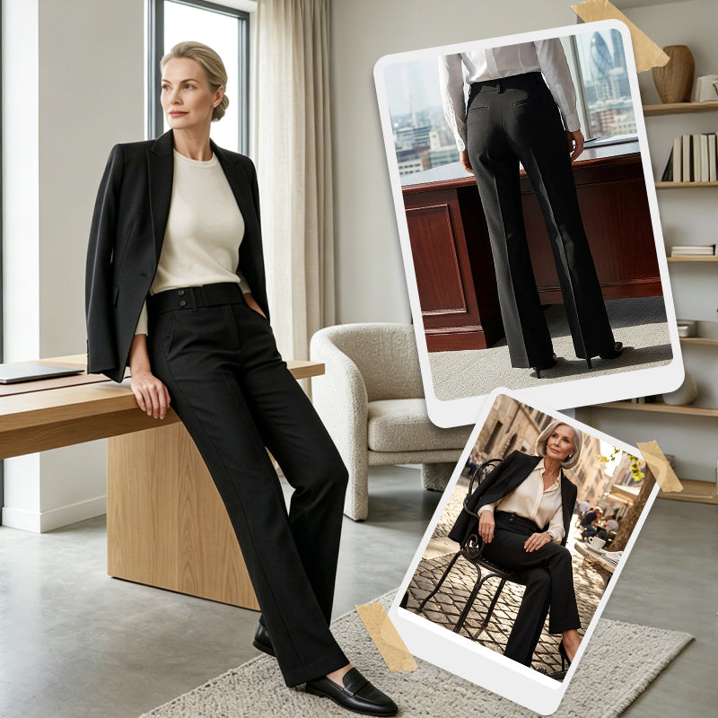 Fanny - Pantalones Elegantes Con Pernera Acampanada