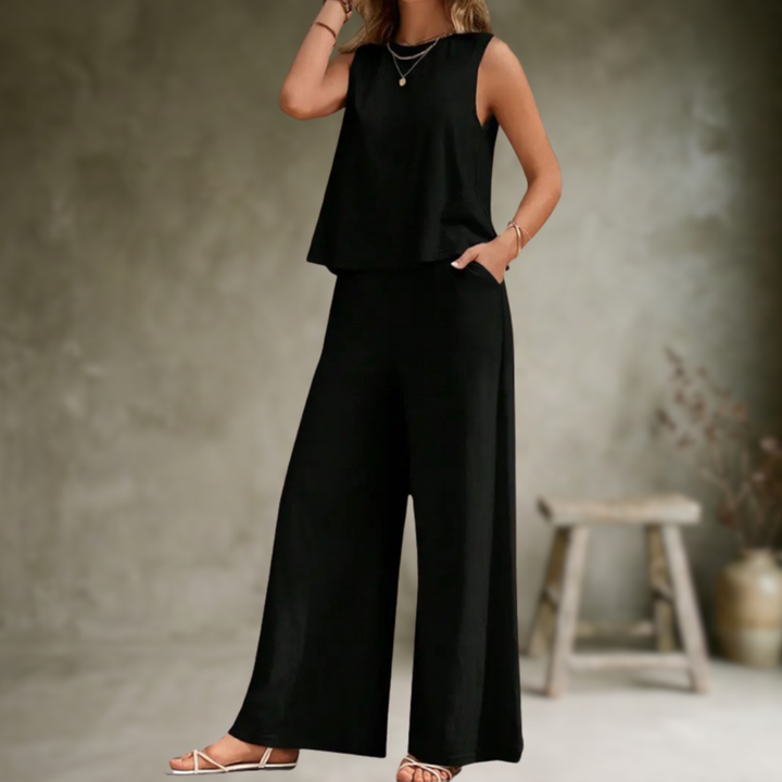Alizeh - Elegante Conjunto De Dos Piezas Sin Mangas