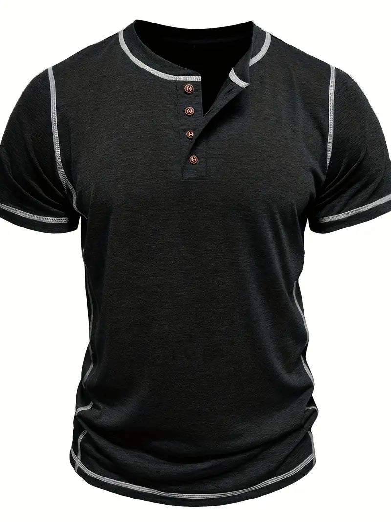 Orazio - Manga Corta Camiseta Con  Botón