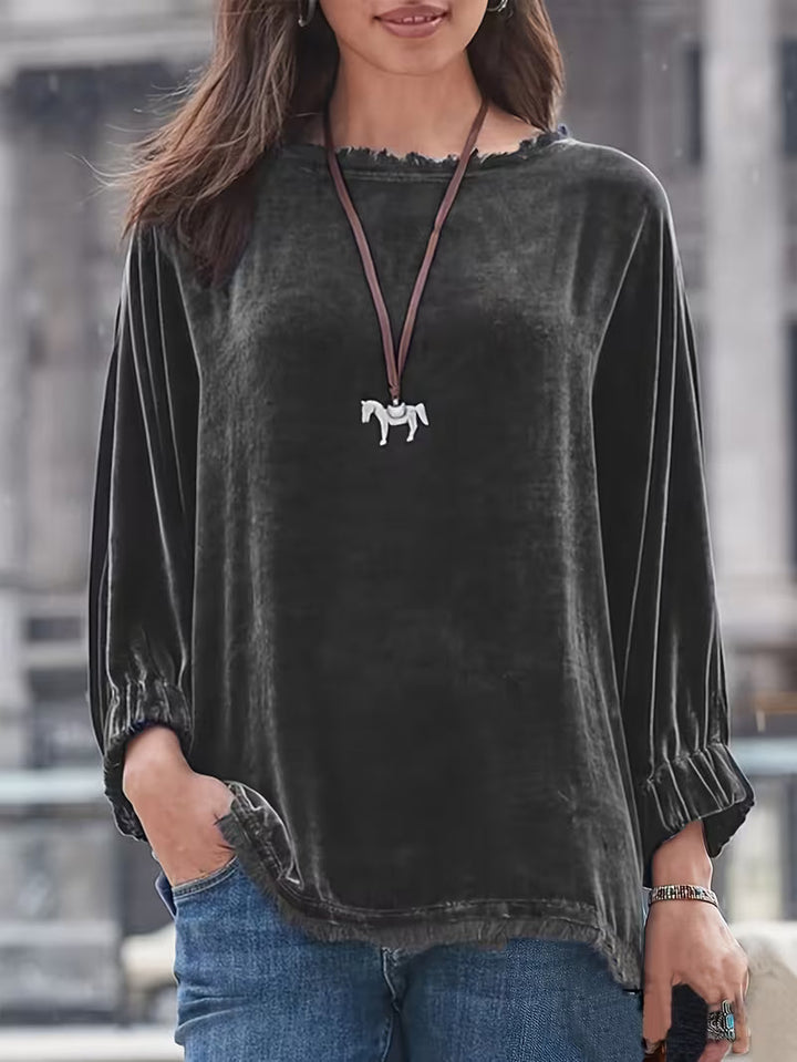 Petunia - Top Holgado De Terciopelo