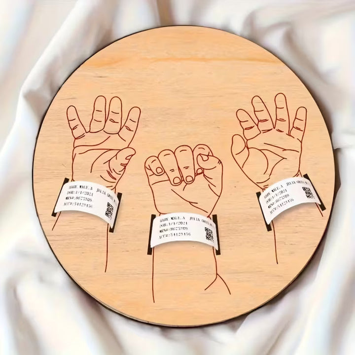 BirthMark - Placa de Madera para Pulsera de Nacimiento