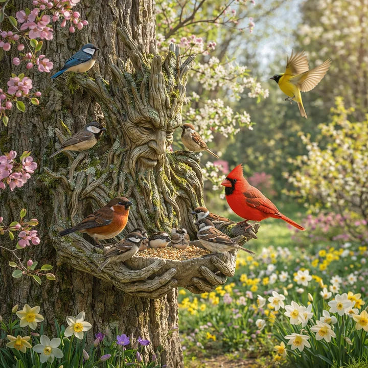 NatureHold - Una Escultura Para Alimentar a Las Aves Integrada En Un árbol