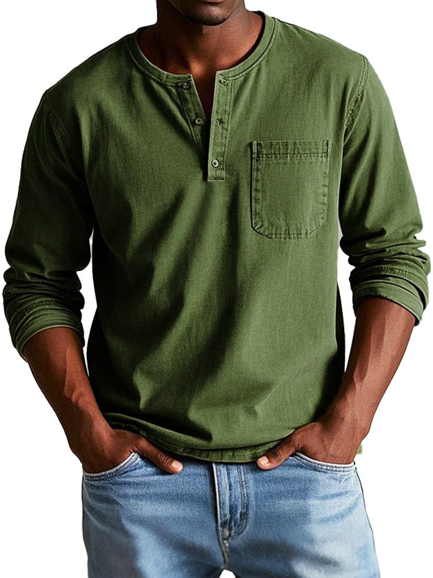 Neil - Camisa Vintage De Manga Larga