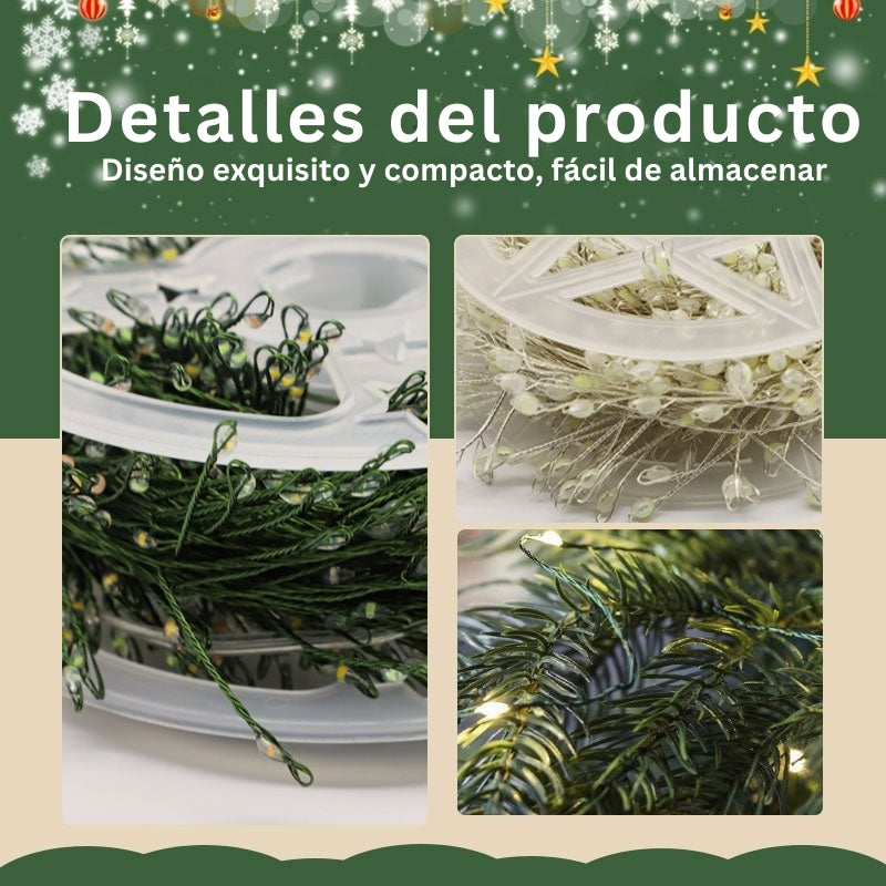 TwinkleWire - Guirnalda De Luces Pirotécnicas De Alambre De Cobre Con Mando a Distancia