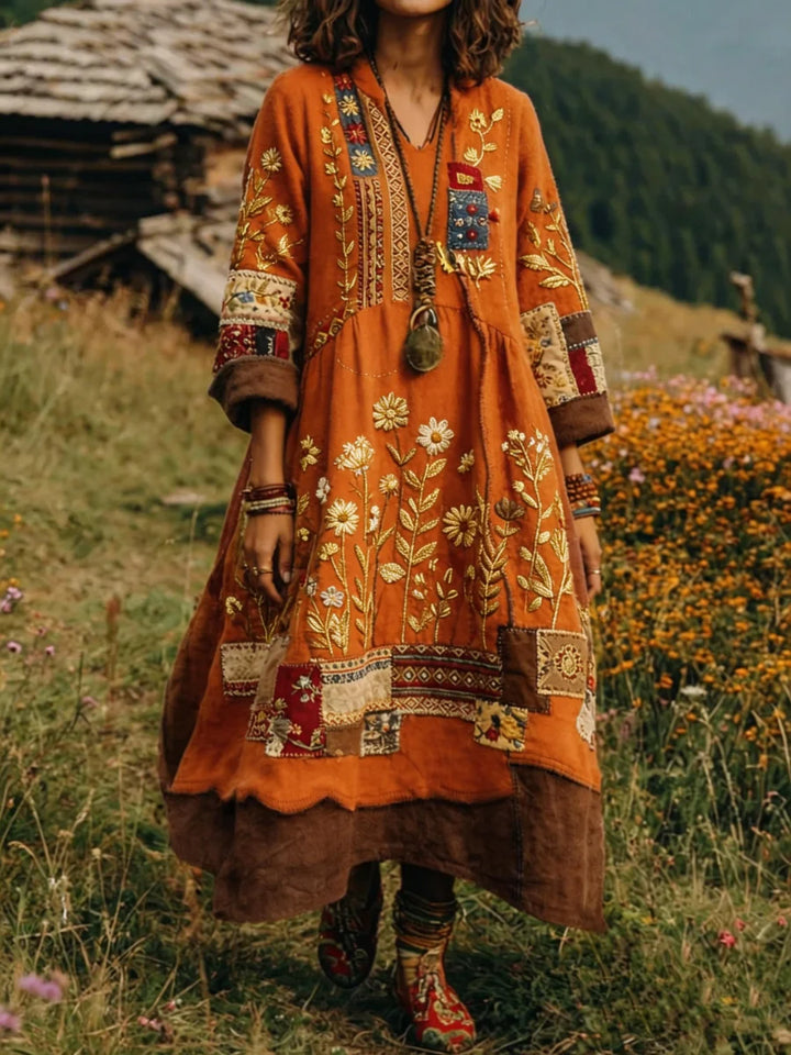 Eresha - Vestido Informal de Manga larga Con Estampado Floral