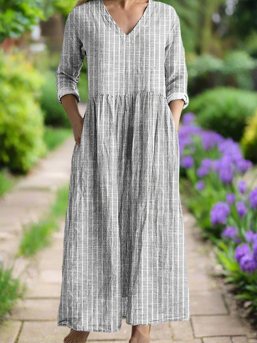 Gregoria - Vestido Informal A Rayas