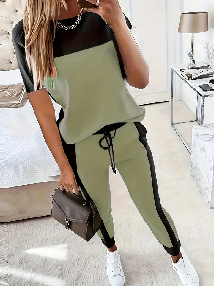 Gerdina - Conjunto De Dos Piezas Con Camisa De Manga Corta