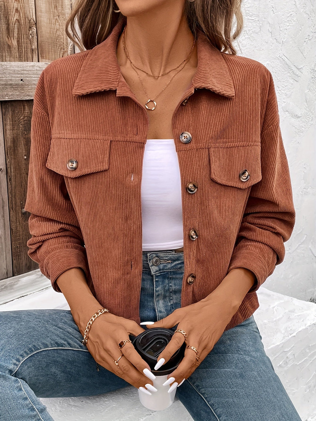 Nichola - Chaqueta De Manga Larga Con Botones