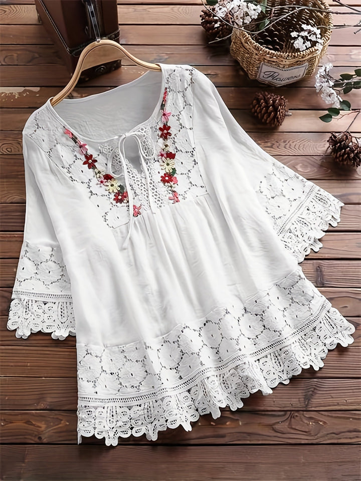 Esmeralda - Blusa de Encaje Elegance