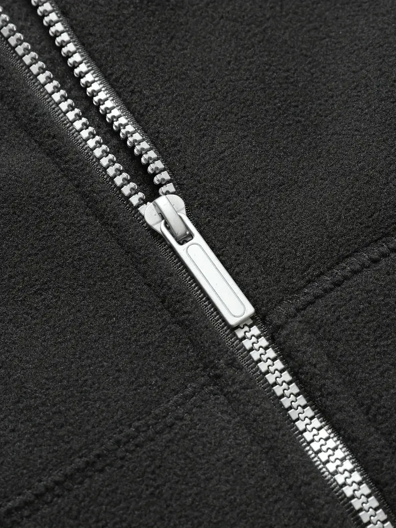 Aubin - Manga Larga Cremallera Sudadera Con Capucha Con Bolsillos