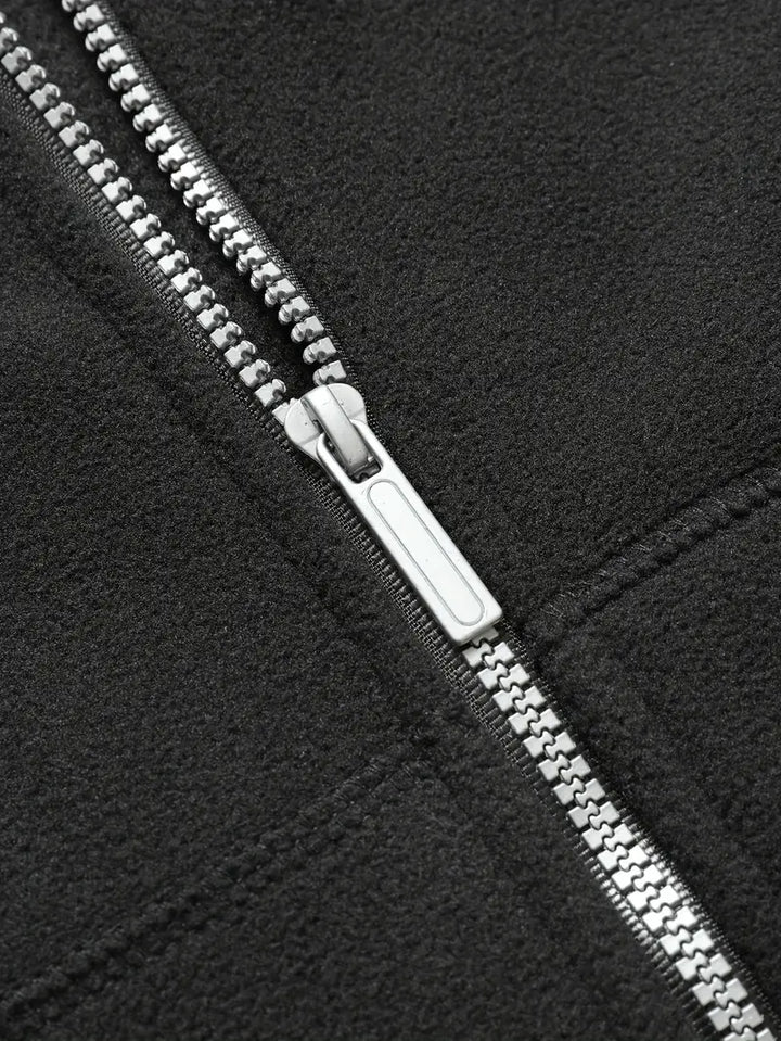 Aubin - Manga Larga Cremallera Sudadera Con Capucha Con Bolsillos