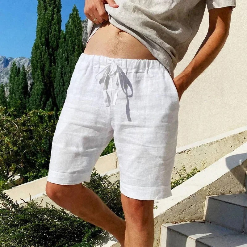Gilchrist - Pantalones Cortos De Algodón y Lino Transpirables