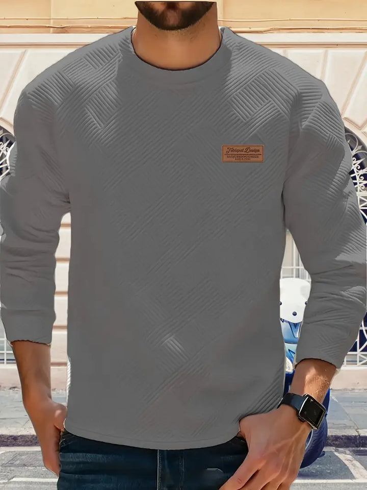 Malinga - Sudadera Informal Con Estampado Geométrico y Manga Larga