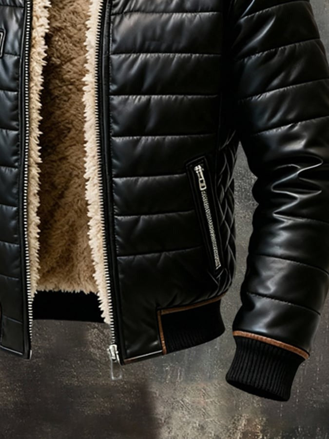 Alec - Chaqueta De Cuero Vintage
